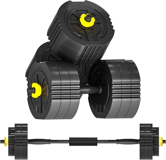 Weights Dumbbells Set-Adjustable Dumbbells for Men and Women Weight Lifting Training Weight Equipment Set with Connecting Rod Pair for Home Gym