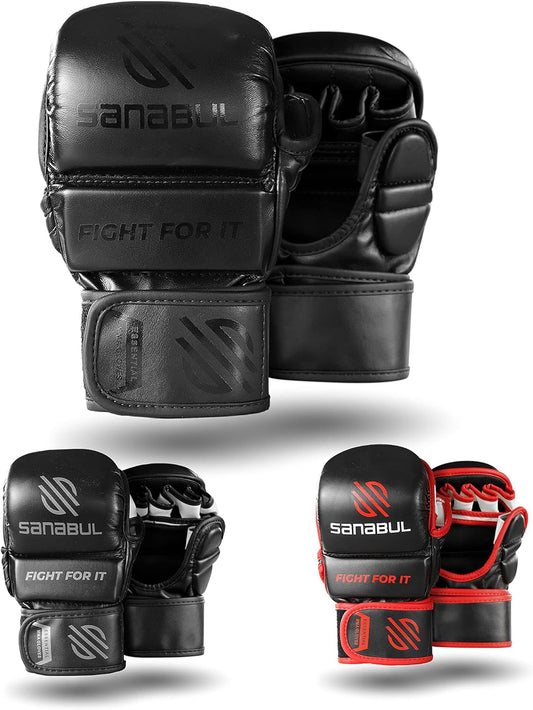 Essential 7 Oz MMA Gloves Men & Women | Gloves for Martial Arts Sparring & Training Gloves | Hybrid MMA Kick Boxing Gloves Men | Grappling Gloves